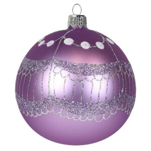 Vánoční koule fialová záclonka