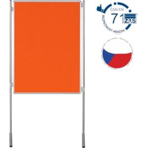 Paraván TEXT EkoTAB, textilní 90 x 120 cm oranžový
