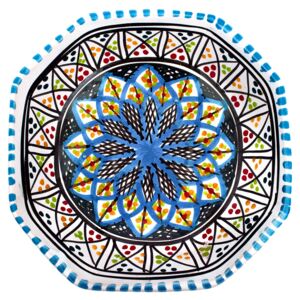 Osmiúhelníková miska velká ZÁHIR Dekor: Záhir | Světle modrá