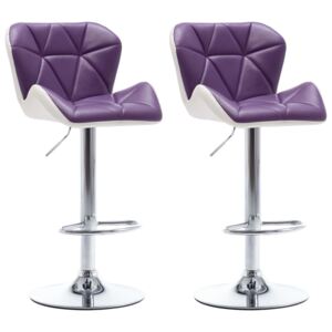 Barové židle Turton - 2ks - umělá kůže | fialové