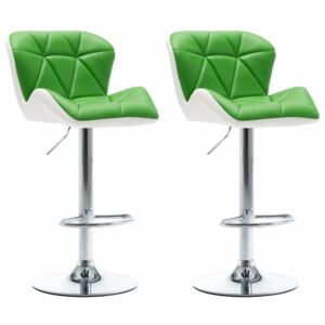 Barové židle Turton - 2ks - umělá kůže | zelené