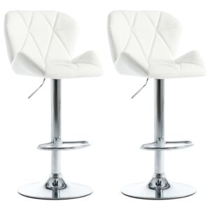 Barové židle Turton - 2ks - umělá kůže | bílé