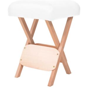 Skládací masážní stolička - 12 cm | bílá