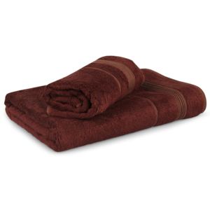 Set 2 bambusových ručníků Moreno - hnědý hneda