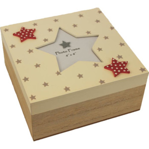 Dřevěná krabička s hvězdou