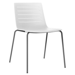Židle Skinny 4 bílá podstava černá
