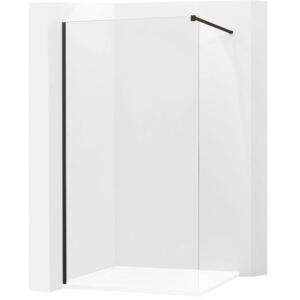 Koupelnová pevná zástěna MEXEN KIOTO BLACK 90 cm - čiré sklo