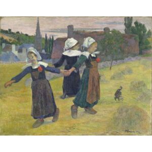 Obraz, Reprodukce - Breton Girls Dancing, Pont-Aven, 1888, Paul Gauguin