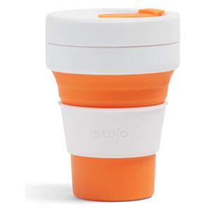 Bílo-oranžový skládací hrnek Stojo Pocket Cup, 355 ml