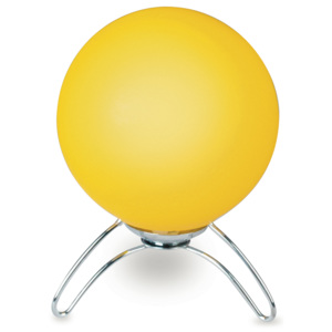 I-192/00300 TRESPOLO stolní lampička 1xE14 lesklý chrom a sklo žluté