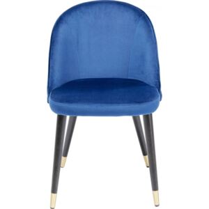 KARE DESIGN Modrá čalouněná jídelní židle Lusiana