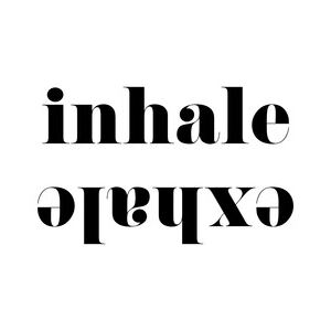 Ilustrace Inhale exhale scandinavian typography art, Blursbyai