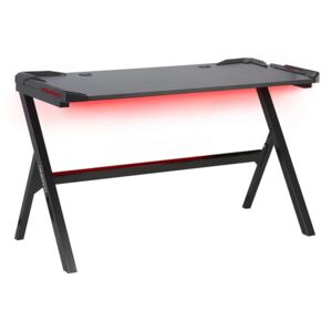 Herní psací stůl RGB LED 120 x 60 cm černý DANVERS