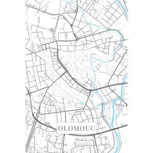 Mapa Olomouc white