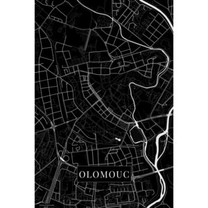 Mapa Olomouc black