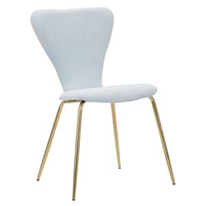 Set 2 ks židlí Mauro Ferretti Rubi 45x50x80 cm, světle modrá/zlatá
