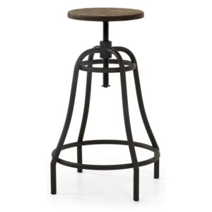 LA FORMA Černá barová židle Malibu 66 - 84 × 43 × 43 cm