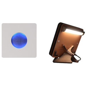 Přenosné svítidlo Globe D-72TO Typ a rozměr: stolní lampa 17x17cm, Barva dekoračního světla: modrá