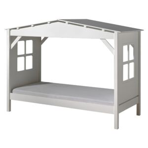 Bílá dětská postel Vipack Pino Cabin, 90 x 200 cm