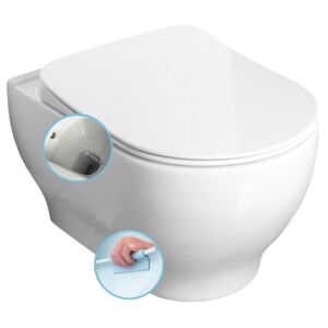 Sapho GARCIA závěsné WC rimless s bidetovou sprškou, 36,5x52,5 cm