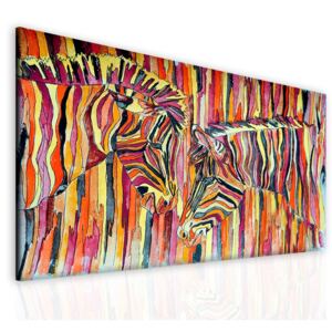 InSmile ® Obraz malované zebry Velikost (šířka x výška): 90x60 cm
