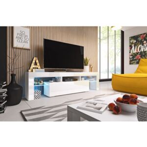 Cama Televizní stolek TORO 158 Barva nábytku: Bílý lesk