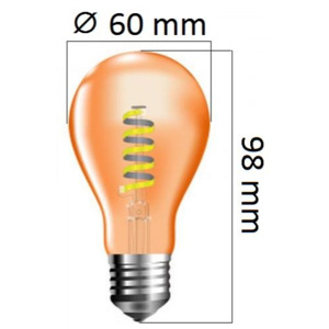 Retro LED žárovka E27 4W 360lm extra teplá, filament, ekvivalent 40W