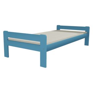 Dřevěná postel VMK 3C 90x200 borovice masiv - modrá