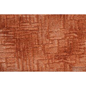 Metrážový koberec bytový Groovy 64 oranžový - šíře 3 m