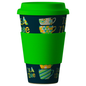 Eco Bamboo Cup Time for Tea 400 ml