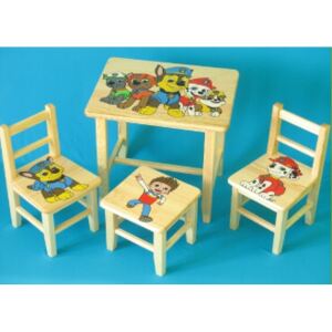 Dětský Stůl s židlemi Patrola u + malý stoleček zdarma !! (+ malý stoleček zdarma !!)
