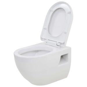 Závěsná toaleta - keramická | bílá