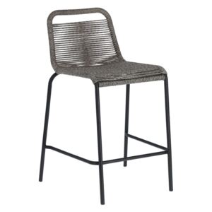 Šedá barová židle s ocelovou konstrukcí La Forma Glenville, výška 62 cm