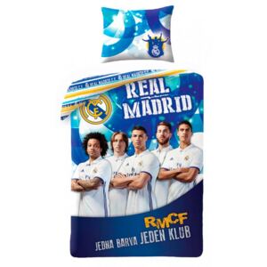 Bavlněné ložní povlečení FC Real Madrid modrá