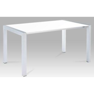 Jídelní stůl rozkládací 150/230 DARO bílá lesk / stříbrná Tempo Kondela