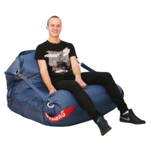 Beanbag sedací pytel / vak 189x140 comfort s popruhy dřínový /jeans
