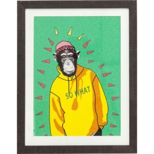 KARE DESIGN Obraz s rámem Gangster Monkey