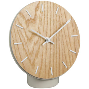 Stolní dřevěné hodiny s keramickým podstavcem Le Studio Hygge