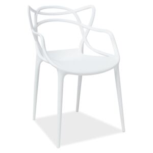 Židle TOBY bílá, plast, barva: bílá