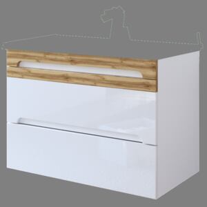 Comad Galaxy White 80 koupelnová sestava (zrcadlová) Typ nábytku: Skříňka s umyvadlem
