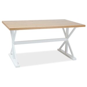 Jídelní stůl, dub / bílá, OXFORD 150x90