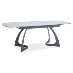 Jídelní stůl, šedá / černá, MARTINEZ 160(210)x90
