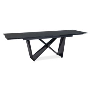Jídelní stůl, černý mat / černá, CAVALLI 160(240)X90