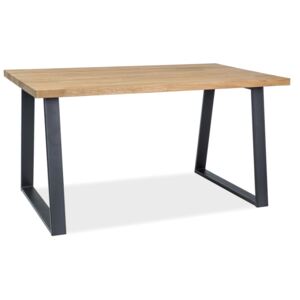 Jídelní stůl, dub / černá, RONALDO 150x90