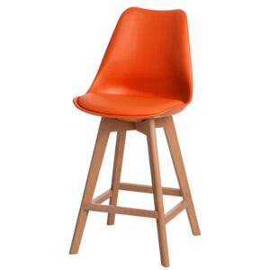 Barová židle Norden Wood Low PP oranžový