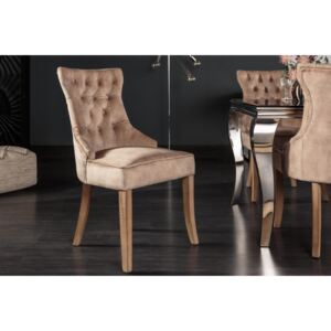 Designová židle Queen samet kávová