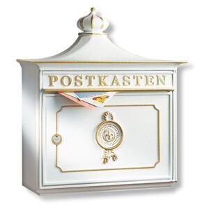 Bordeaux poštovní schránka hliníkový odlitek bílá