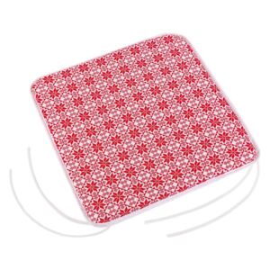 BELLATEX Sedák Adéla hladký kaleidoskop - červená, bílá 40x40 cm,hladký