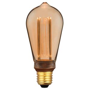 LED rustikální žárovka E27 5W, 3-step-dim, zlatá