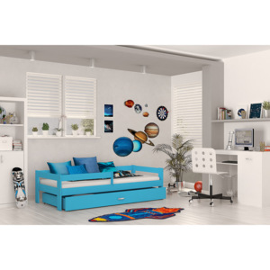 Dětská postel HARRY+matrace, 80x160, modrý